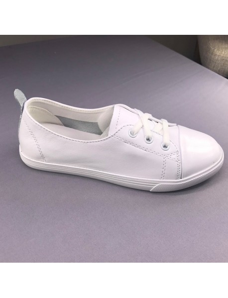 Top Layer Cowhide Casual And Comfortable White Leather Shoes For Women  New Spring And Autumn Season Women's Shoes, One Piece For Distribution