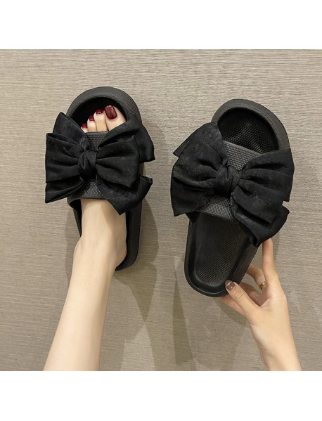 Bowknot Sandals For Women In Summer, Fashionable EVA Slippers For Outdoor Wear, Anti Slip Indoor Slippers, And Foot Feeling Slippers