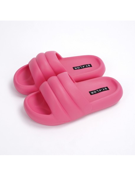 Feet Feeling Slippers EVA Rubber Plastic Minimalist Casual Home Men And Women's Fashion Slippers Flat Bottomed Slippers For External Wear Slip Pers