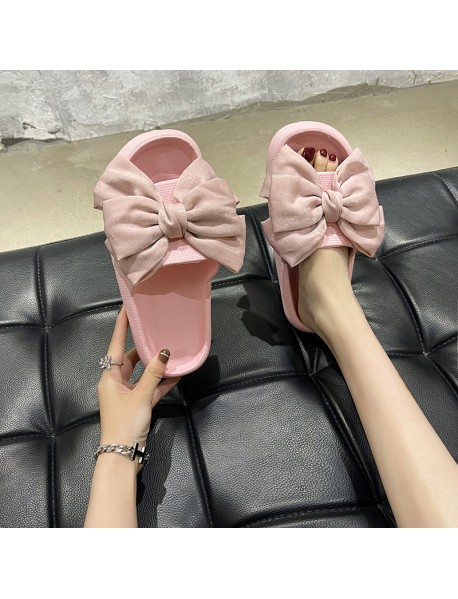 Bowknot Sandals For Women In Summer, Fashionable EVA Slippers For Outdoor Wear, Anti Slip Indoor Slippers, And Foot Feeling Slippers