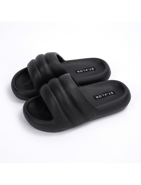 Feet Feeling Slippers EVA Rubber Plastic Minimalist Casual Home Men And Women's Fashion Slippers Flat Bottomed Slippers For External Wear Slip Pers