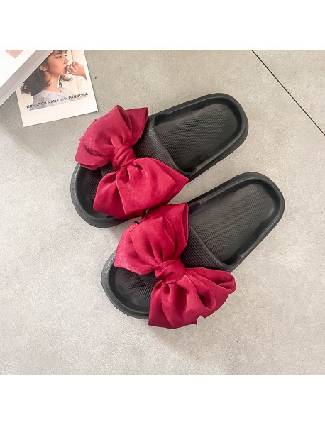 Bowknot Sandals For Women In Summer, Fashionable EVA Slippers For Outdoor Wear, Anti Slip Indoor Slippers, And Foot Feeling Slippers