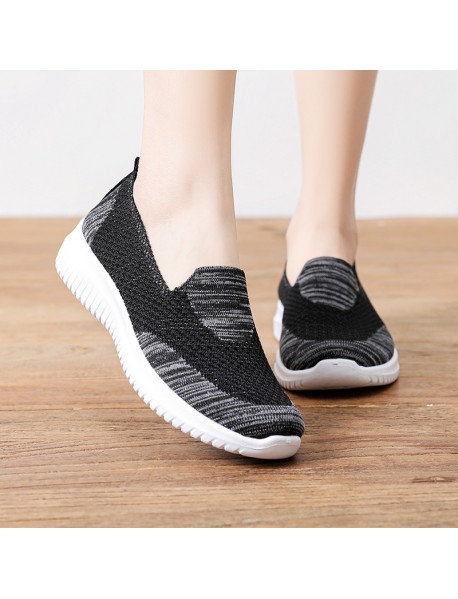 Foreign Trade Single Shoe Women  Spring And Autumn Festival Middle-Aged And Elderly Leisure Mom Shoes Cross-Border Wholesale Shallow Mouth Flat Shoes Manufacturer Direct Delivery