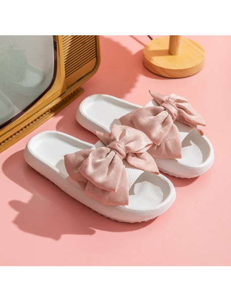 Bowknot Sandals For Women In Summer, Fashionable EVA Slippers For Outdoor Wear, Anti Slip Indoor Slippers, And Foot Feeling Slippers