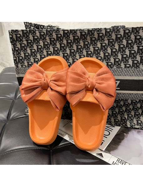 Bowknot Sandals For Women In Summer, Fashionable EVA Slippers For Outdoor Wear, Anti Slip Indoor Slippers, And Foot Feeling Slippers