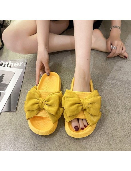 Bowknot Sandals For Women In Summer, Fashionable EVA Slippers For Outdoor Wear, Anti Slip Indoor Slippers, And Foot Feeling Slippers